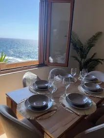 Panoramic sea front housewith garden and beach directly below - Image 5