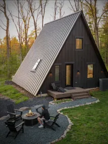 An A-frame escape nestled in the Catskills woods. - Image 2