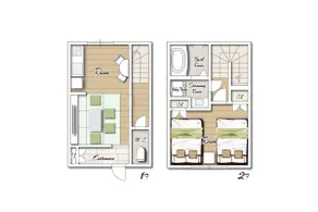 Nadeshiko Townhouse Deluxe Room with 2 Double Beds, Kitchen and Washing Machine, Non-Smoking - Image 2