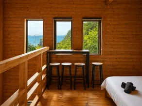 Log cabin overlooking the sea | Campfire in a private rural setting - Image 3