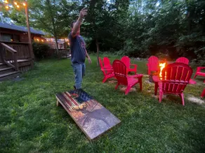 Log Cabin Oasis: Pickleball, Hot Tub, Deer, Pets - Image 3
