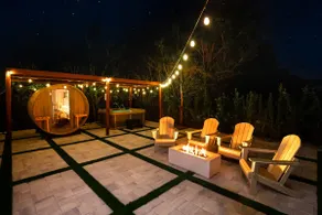 ” Velvet Bloom” Bubbling Spa Retreat with Sauna - Image 3
