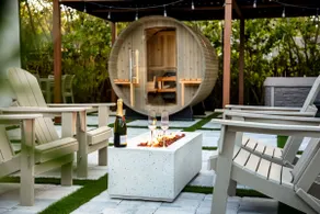 ” Velvet Bloom” Bubbling Spa Retreat with Sauna - Image 5
