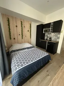 Renovated studio with balcony facing the train station, very central - Image 3
