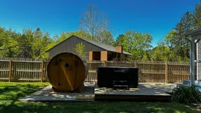 Heated pool hot tub play set screened porch sauna - Image 2