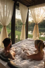 Hot Tub, Fireplace, and Lake View - Image 5