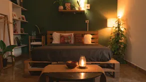 Hidden cozy studio living-700M to Vagator beach - Image 3