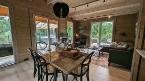 Cozy cabin by waterfall, with covered jacuzzi. - Image 3