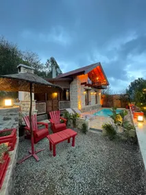 Heated Pool & Jacuzzi & Fireplace River View - Image 3