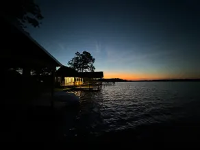 The Blue cabin with boat slip and dock. - Image 2