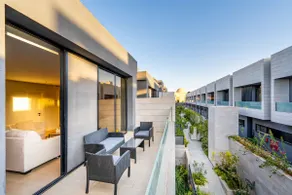 Balcony - Al-Ajlan Rivera Apartment - Self Check-in - One Room - Image 4