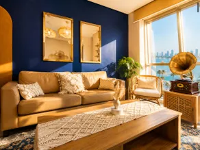 stylish at Pearl, 2 BR, pool, parking and sea view - Image 2