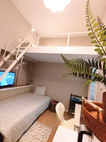 Rainbow's Apartment 2, apartment with single bed and futon - Image 2