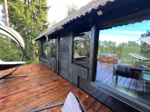 Black house in the forest with Hot Tube and Home theater for movies - Image 5