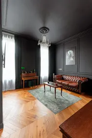 Chic Apartment: Billiards and Fireplace - Image 2