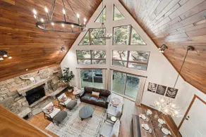 A-Frame Cabin: Hike, Golf Sim, Raft, Sleeps 20 - Image 4
