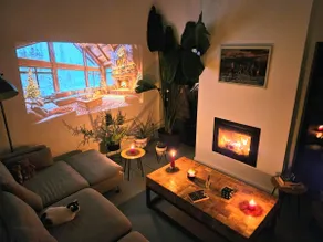 Black Walnut House with indoor outdoor fireplace - Image 3