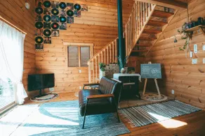 Log house | Mt. Tokachi view | Near Tomita Farm, Furano Ski Resort, and 650 meters from Naka-Furano JR Station - Image 2
