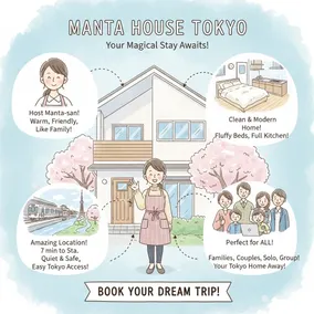 Direct to Shibuya and Shinjuku/6 minutes from the station/Clean/Baby/Kitami/Family/2 single beds/2 double beds - Image 2