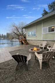 Stunning lake from cabin with dock and fire pit - Image 2