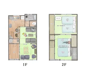Up to 10 people, near the station, photogenic old house | 4 beds + 2 sofa beds | Easy access to Nara and Osaka - Image 2