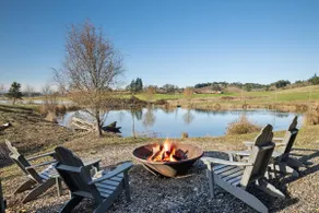 Picturesque Lakeside Setting, Patio Seating w Fire-Pit, Surrounded by Vineyards, On Solena Estate - Image 5