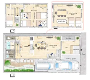 Best for family vacations, group vacations!9 minutes on foot from Kagoshima Chuo Station.Entire 100sqm house.Free parking included - Image 3