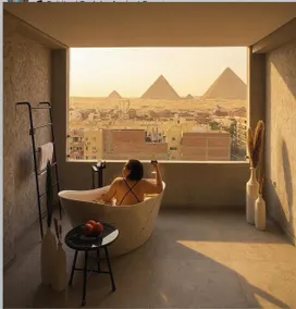 GITILounge Pyramids View Hot Tub - Image 4