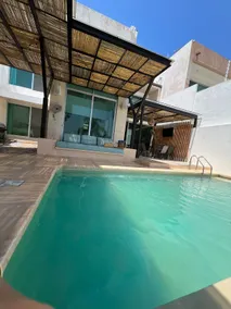 Villa with pool, waterfall, LED lights and palapa - Image 3