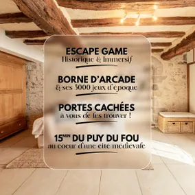 Peaceful stone haven, arcade & escape room, Puy du Fou - Image 4