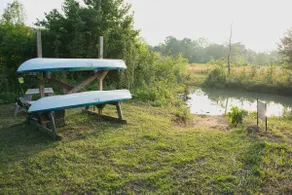 12-Acre Cabin with River! Pickleball, Kayaks, Golf - Image 5