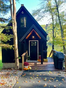 Riverfront Stylish Cabin w Firepit, Spa-Like Bath - Image 4