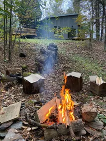 Modern Home in Woods With Hot Tub - Image 4