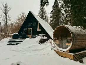 Sauna, Aframe Riverside Cabin on Sturgeon River - Image 2
