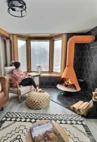 MaplesRetreat Cozy Ellicottville Getaway Fireplace - Image 3