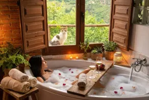 Romantic Getaway with Jacuzzi, Fireplace and Views - Image 2