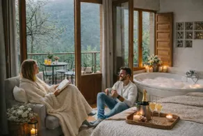 Romantic Getaway with Jacuzzi, Fireplace and Views - Image 4