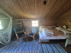 Log cabin in the woods 150 meters to lake, own boat - Image 2