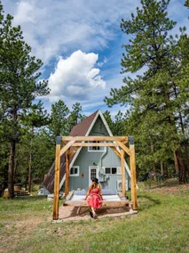Cozy A-Frame Cabin, Cedar Hot Tub + Stargazing Net - Image 5