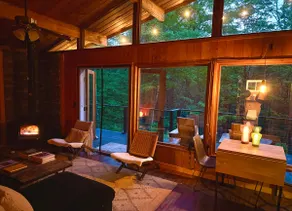 Chic midcentury retreat | outdoor shower + bath - Image 2
