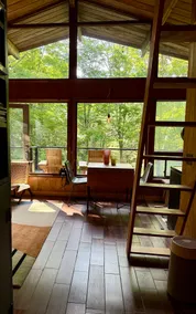 Chic midcentury retreat | outdoor shower + bath - Image 4