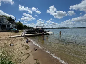 Lakefront Retreat w/ Private Beach, Pier, Game Room & Sleeps 14 - Image 2