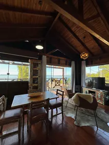 Lagoon Cottage Hot tub and lagoon view - Image 3