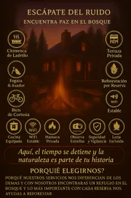 Tree inside your cabin · Terrace and Huasca forest - Image 5