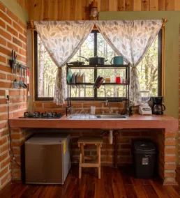 Tree inside your cabin · Terrace and Huasca forest - Image 5