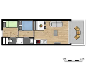 Studio large bed/bunk bed, balcony view harbor - Image 5