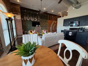 Stylish Boutique Loft, Vintage Coca-Cola Mural - Image 3