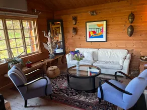 Cheerful, distinctive, indoor fireplace + guest cabin - Image 4