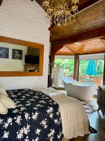 Chalet with bathtub and fireplace in Monte Verde - Image 4