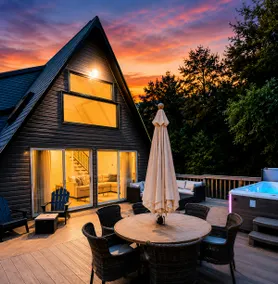 Riverfront A-Frame Cabin / Hot Tub / Fast-WiFi - Image 2